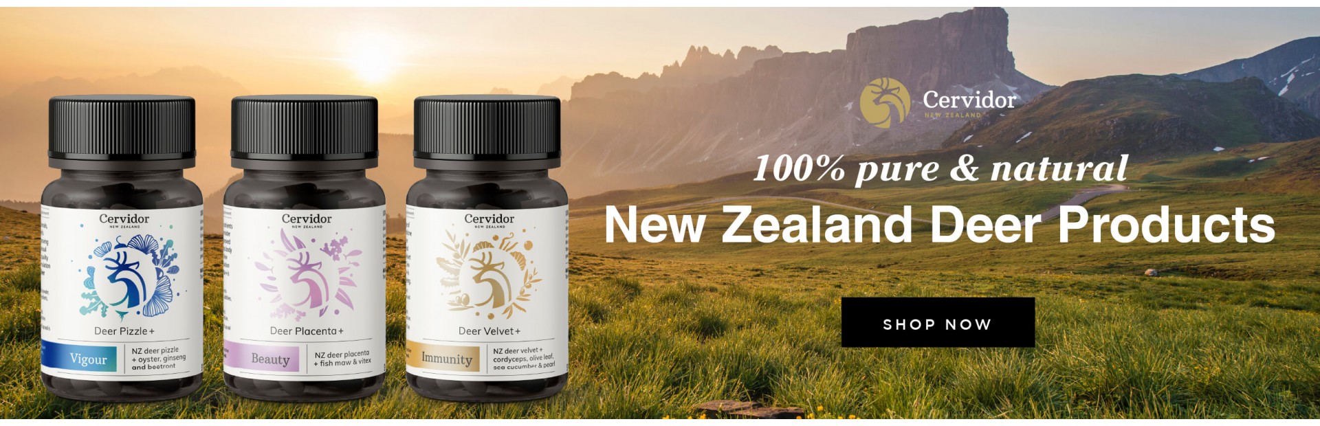 100% Pure & Natural New Zealand Deer Products