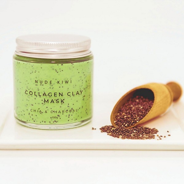 Collagen Clay Mask - Chia & Charcoal Collagen Clay Mask - Chia & Charcoal