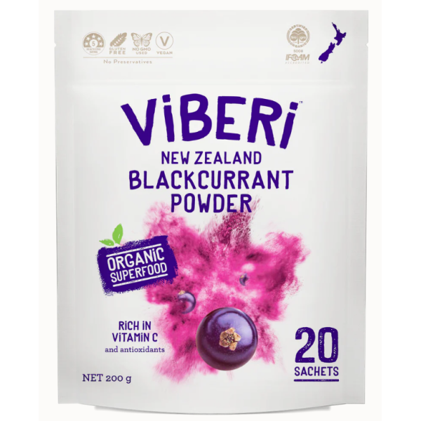 Organic Blackcurrant Powder 200g (20x Sachets)