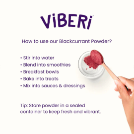 Organic Blackcurrant Powder 180g (Loose Powder)