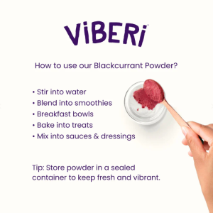 Organic Blackcurrant Powder 450g (Loose Powder)